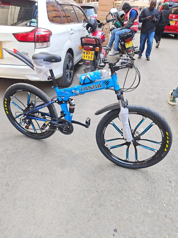 Tanda foldable mountain bike with chrome rims