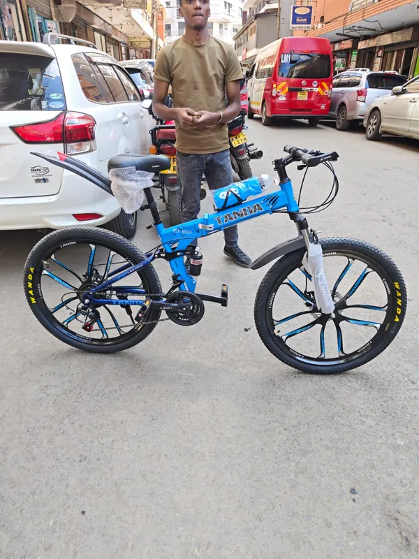 Tanda foldable mountain bike with chrome rims